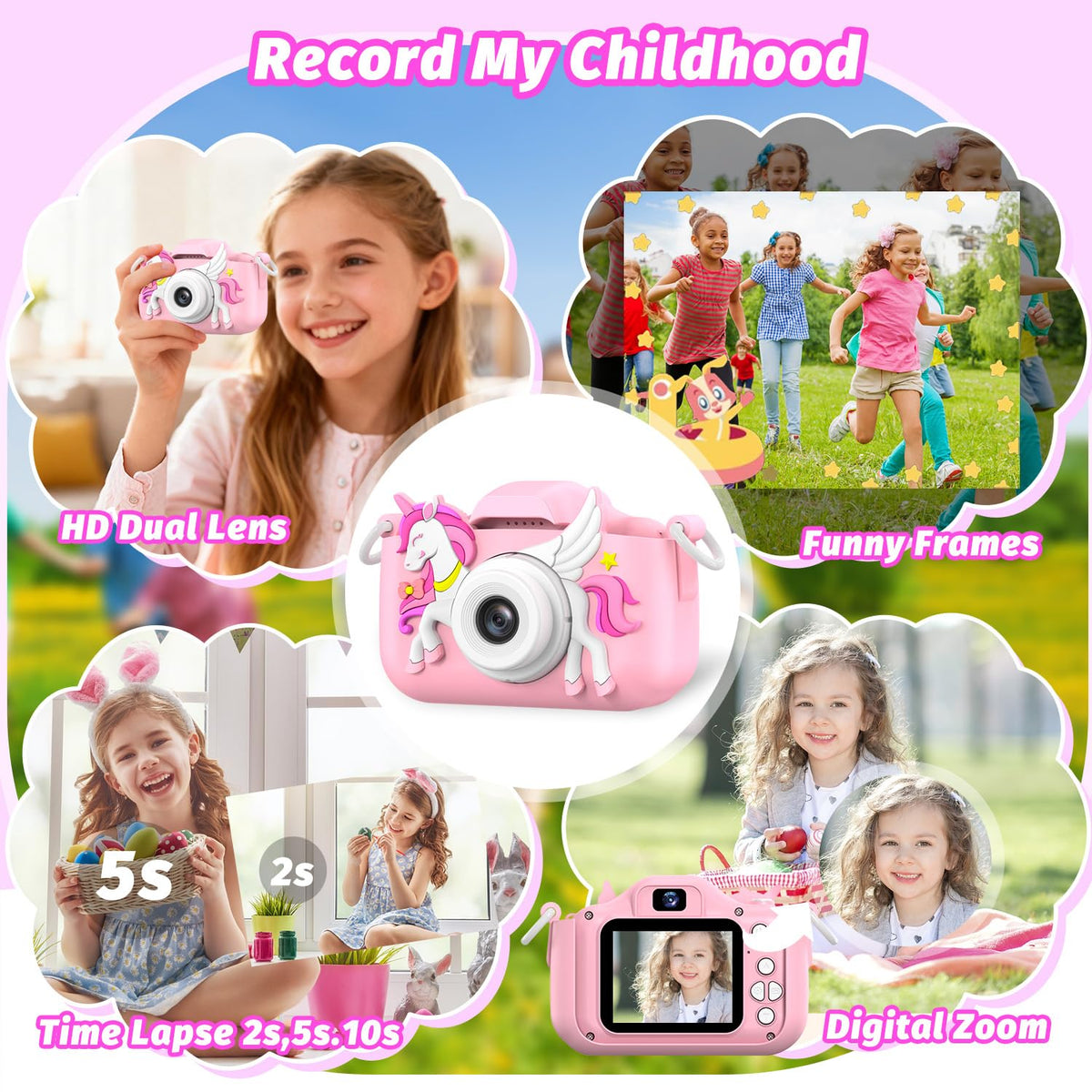 Masterbee Kids Camera with 32GB memory stores many memories