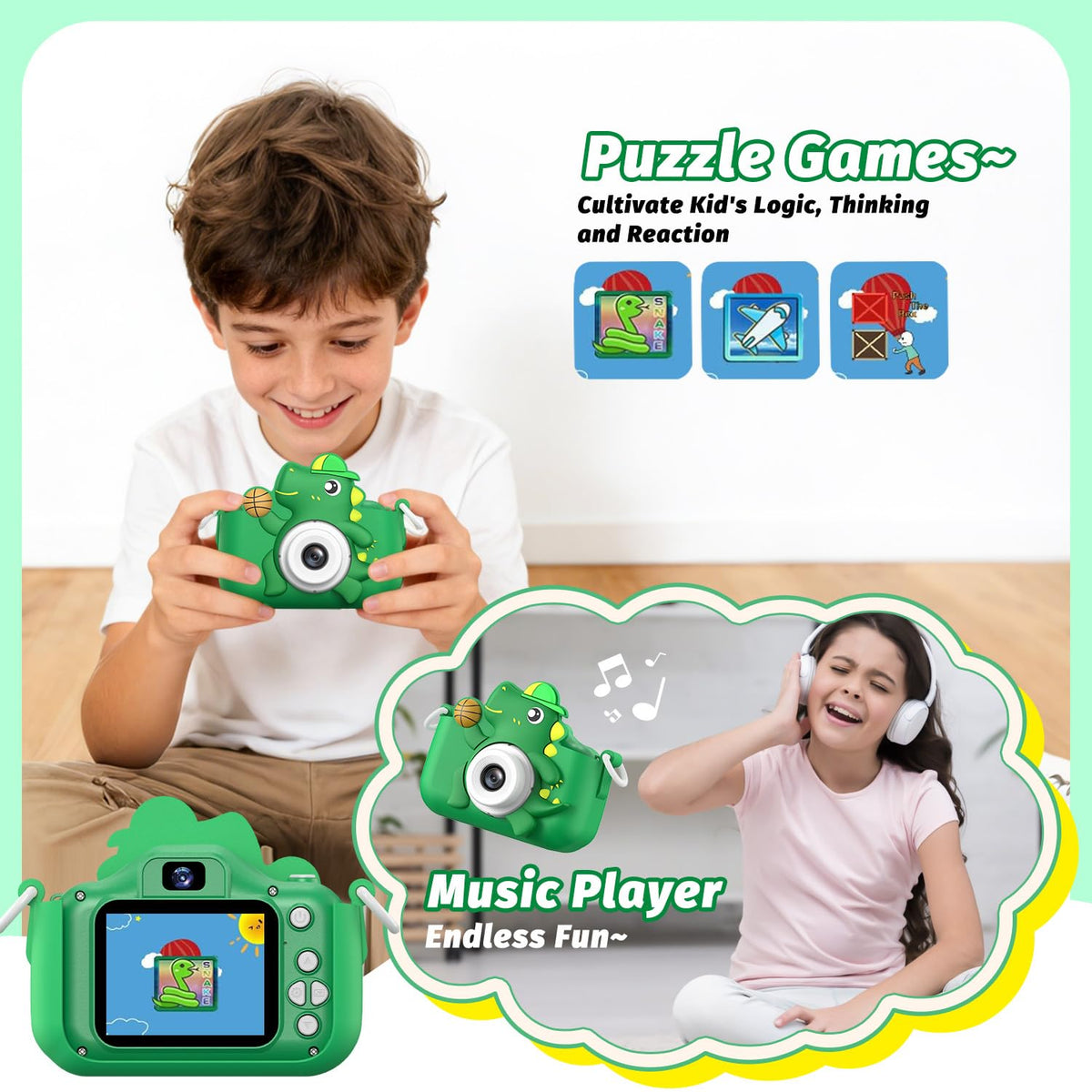 Masterbee Kids Camera silicone protection keeps gear safe during play.