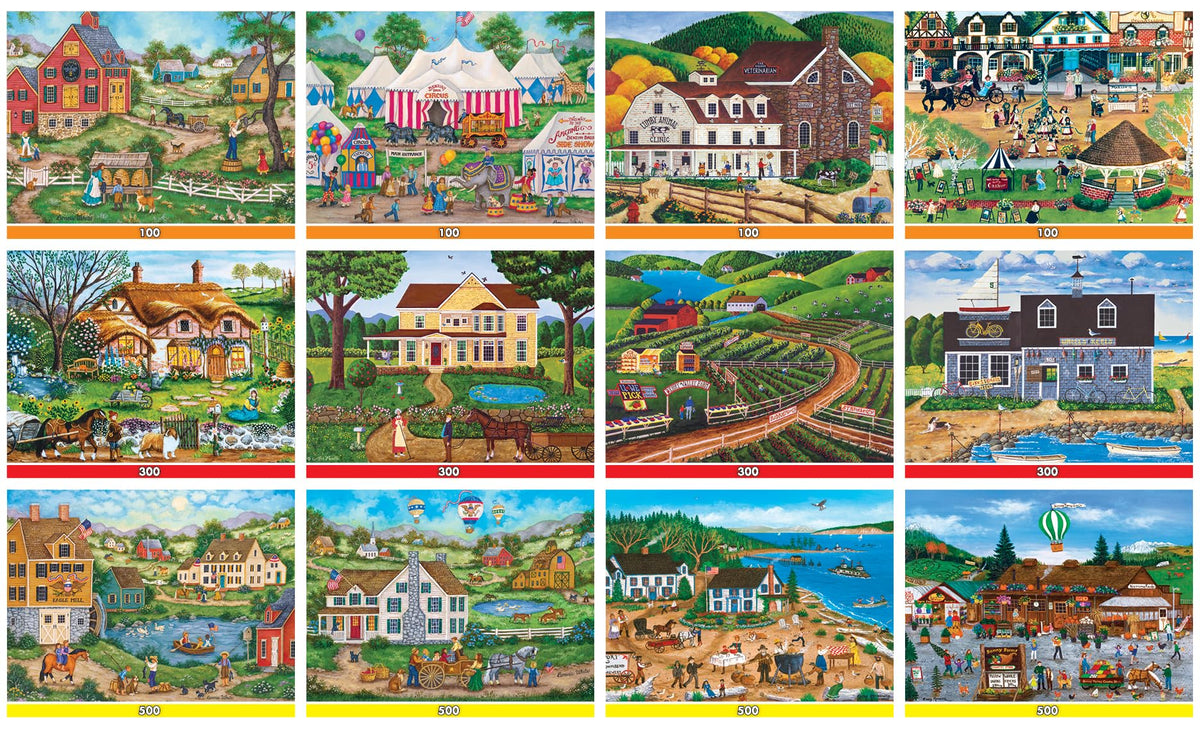 MasterPieces lakeside landscape 300-piece puzzle offers scenic escape for weekend puzzles.