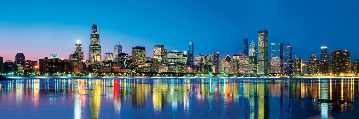 MasterPieces Chicago Puzzle matte finish reduces glare for comfortable solving.