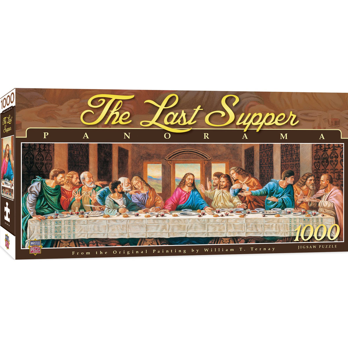 MasterPieces The Last Supper puzzle box front, ideal for family game night setup