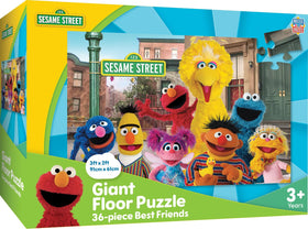 Masterpieces Sesame Street Best Friends puzzle artwork with vibrant characters for family bonding