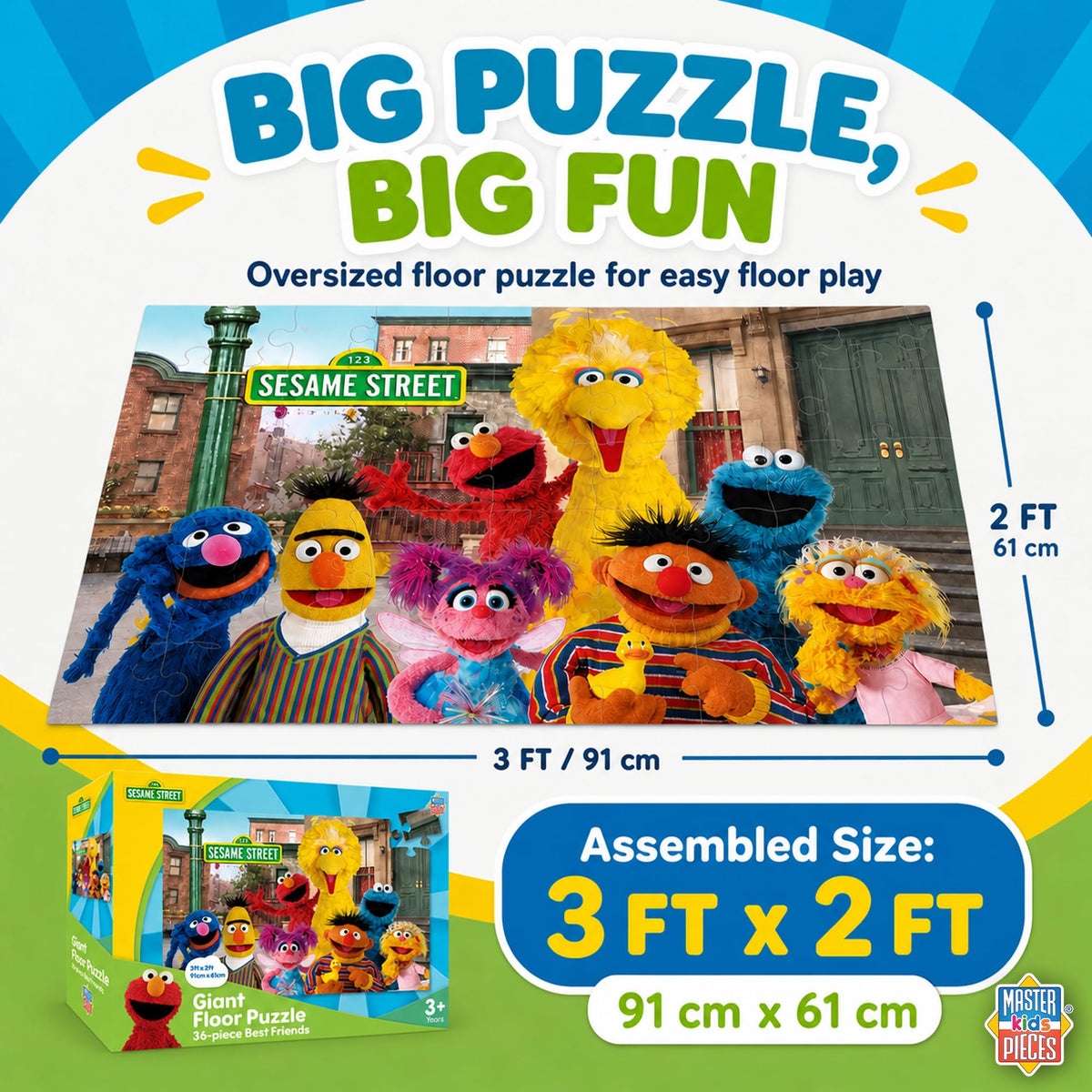 Masterpieces puzzle closeup pieces showcase bright colors and clear edges