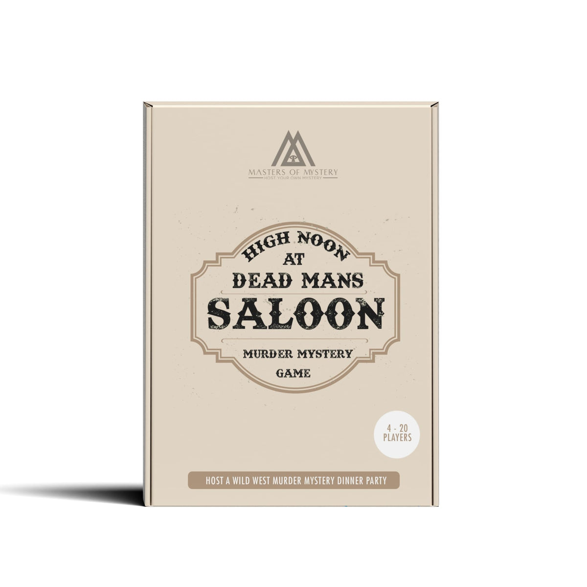 Masters of Mystery Western saloon scene for immersive social game nights
