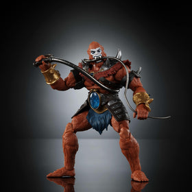 Beast Man hinged jaw allowing expressive, toothy expressions