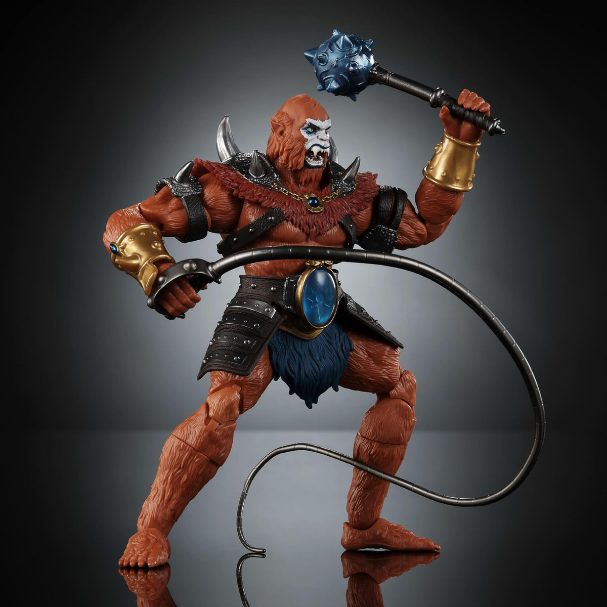 Beast Man mace and whip included for imaginative play and display