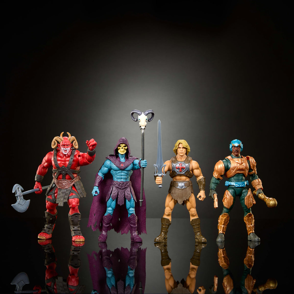 Masters of the Universe He-Man 5.5-inch figure posable for dynamic action poses.