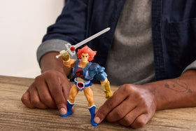 Lion-O armor removable for customizable vintage-inspired looks by Masters of the Universe.