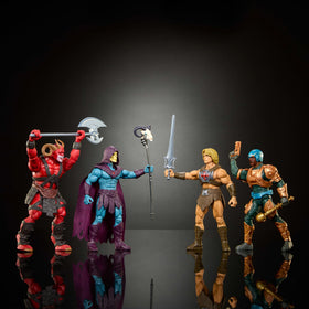 Masters of the Universe Man-At-Arms 5.5-inch figure ready for battle stances.