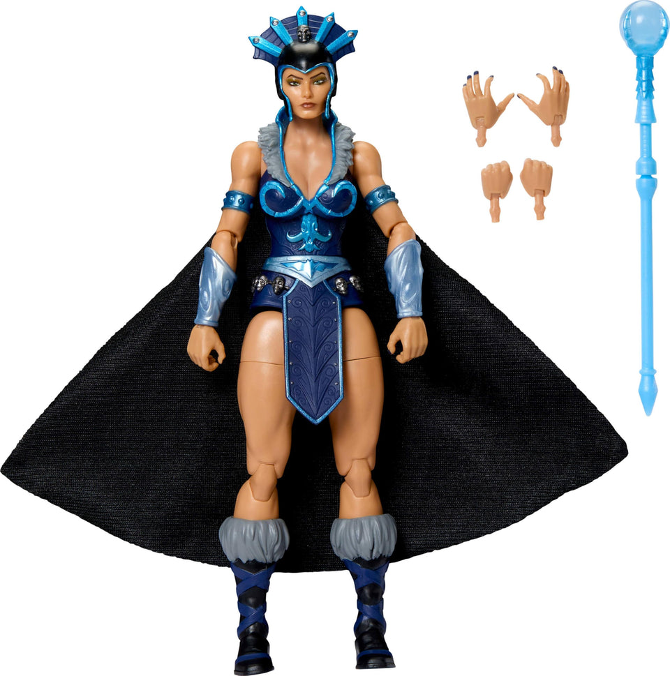 Masters of the Universe Evil-Lyn 7-inch figure showcasing poseability for display.