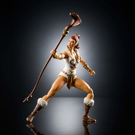 Teela with Mark Taylor inspired spear for authentic MOTU visuals.