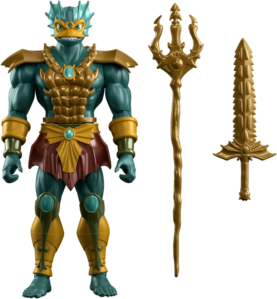 Masters of the Universe Mer-Man figure front view for dynamic display and posing.