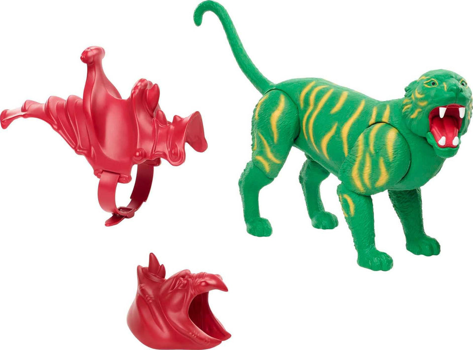 Masters of the Universe Origins Battle Cat figure in full armor, ready for action play and display.