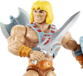 Masters of the Universe Origins He-Man shield and axe for battle-ready scenes