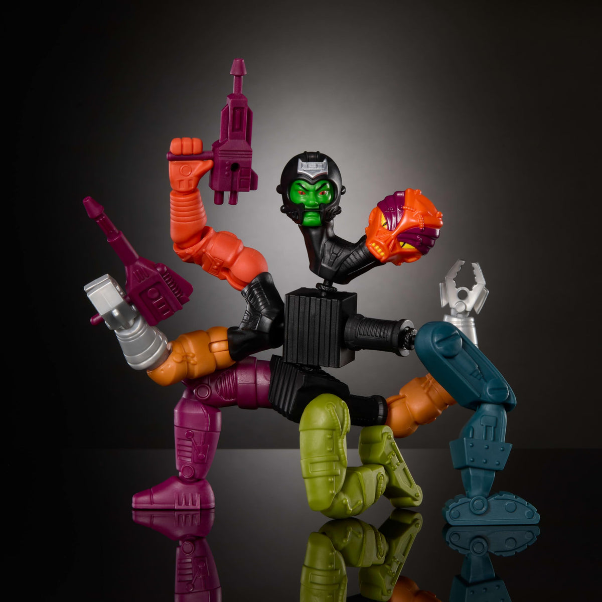 Masters of the Universe Origins Multi-Bot shield tool for quick joint maintenance.