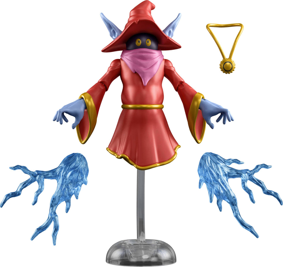 Masters of the Universe Origins Orko on a floating stand for dramatic display