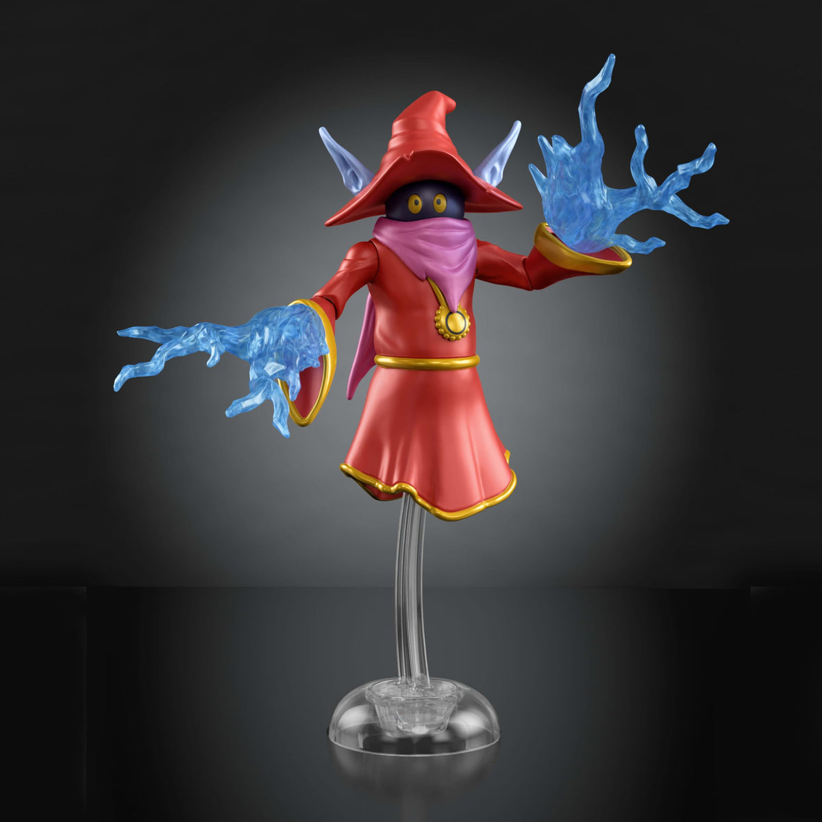 Orko magic blast effects highlight spellcasting in a dynamic pose