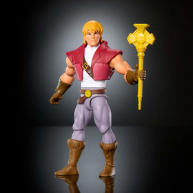 Prince Adam figure demonstrating 16-point articulation for dynamic posing.