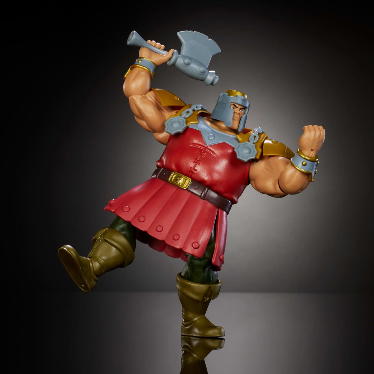 Masters of the Universe Origins Ram Man deluxe figure axe detail, highlighting signature weapon