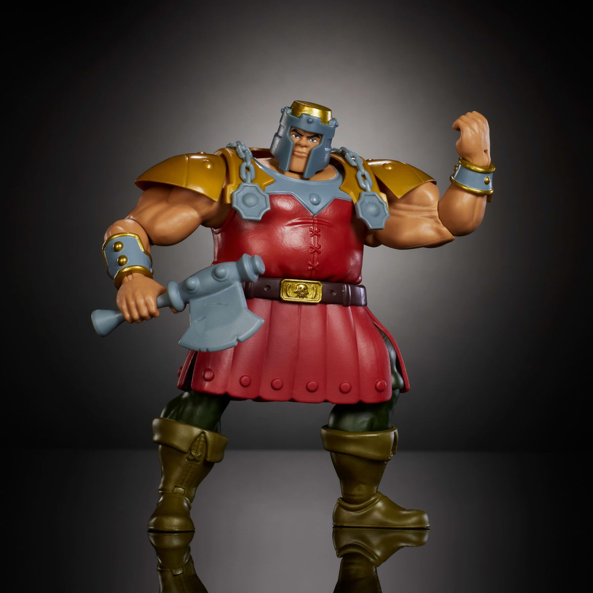 Masters of the Universe Origins Ram Man deluxe figure side profile, showcasing articulation for dynamic posing