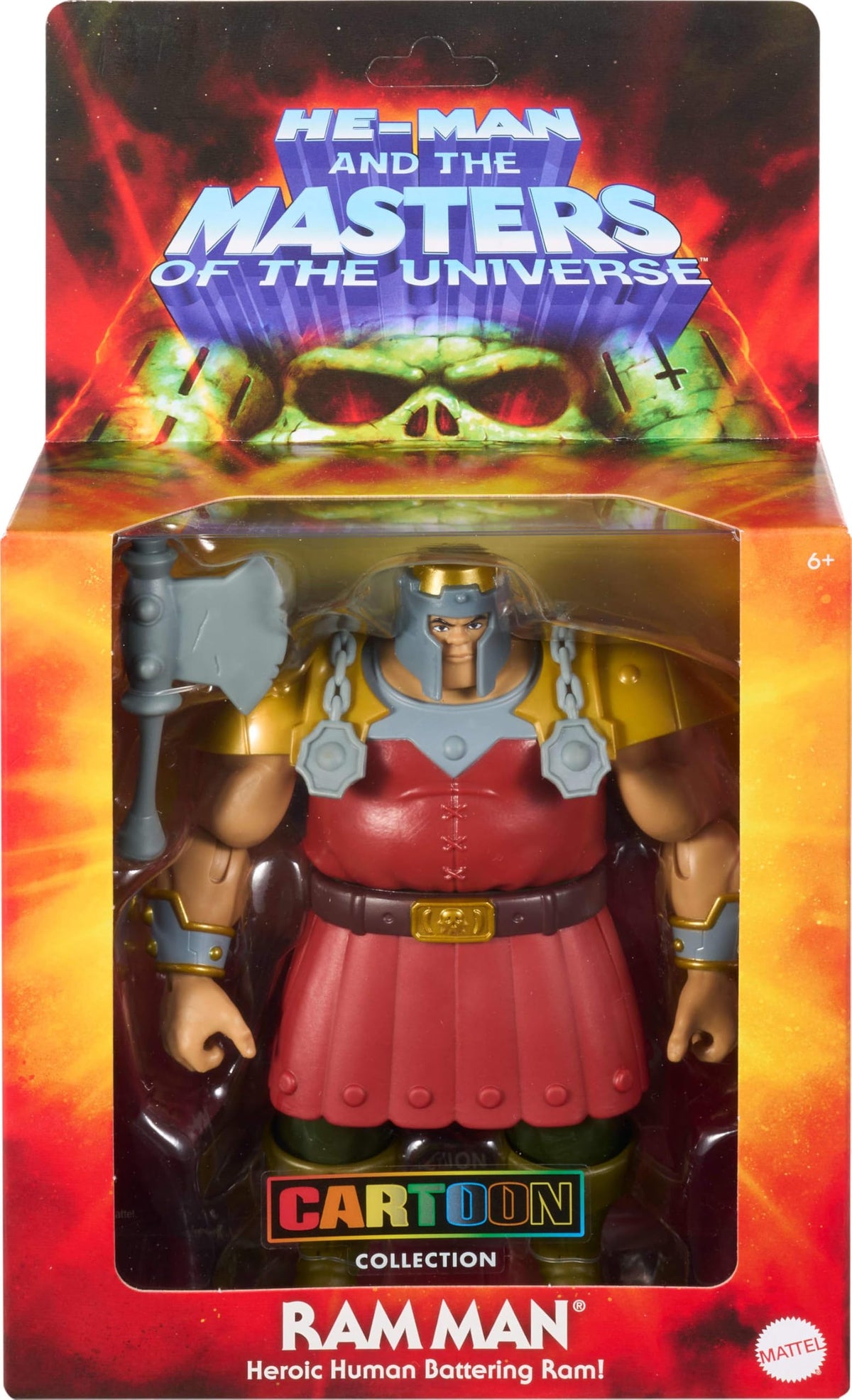 Masters of the Universe Origins Ram Man deluxe figure in pose-ready stance for display