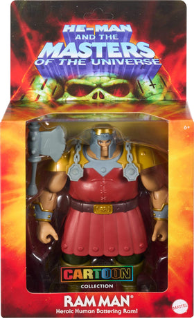 Masters of the Universe Origins Ram Man deluxe figure in pose-ready stance for display