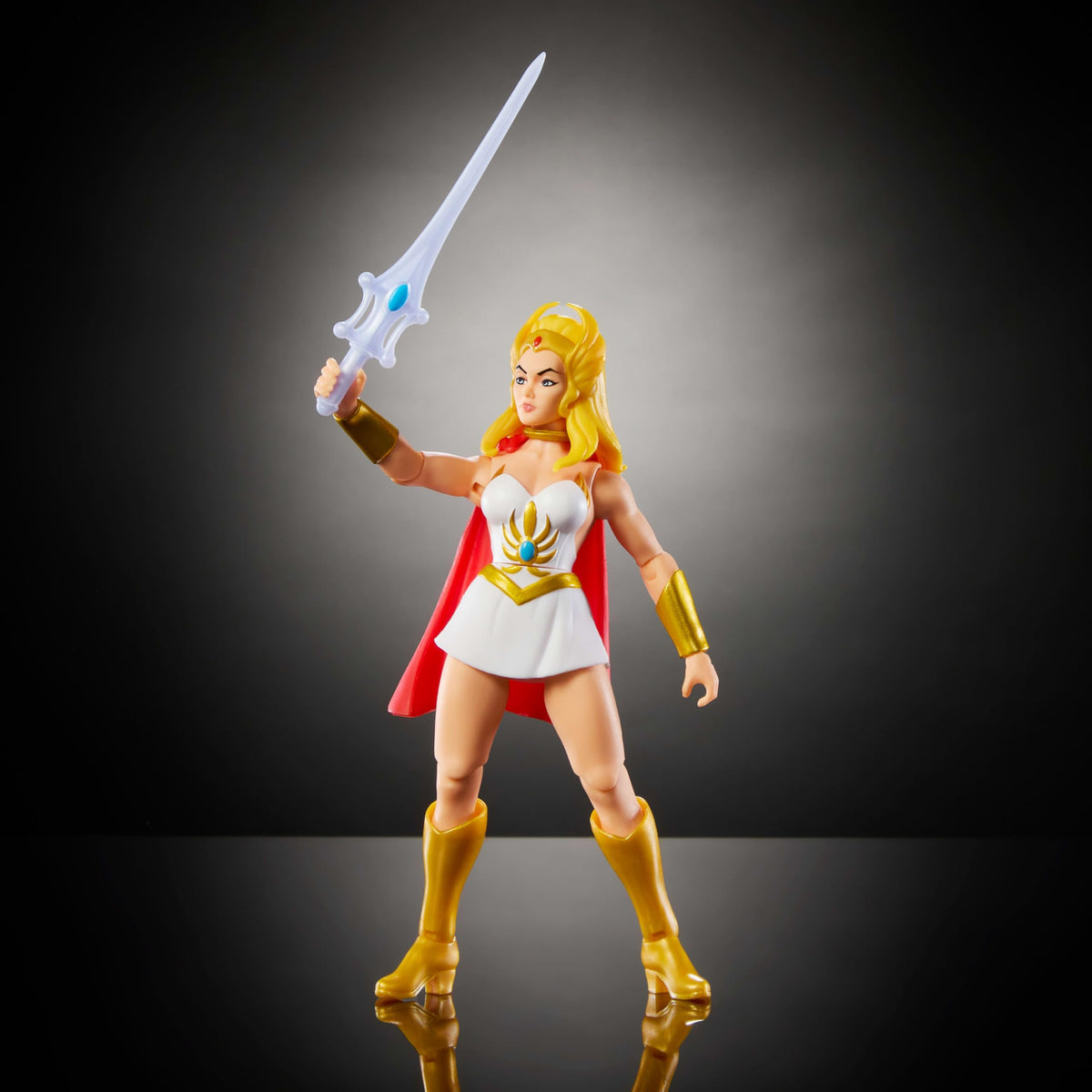 Sword and shield set provides classic accessories for heroic poses and reenactments.