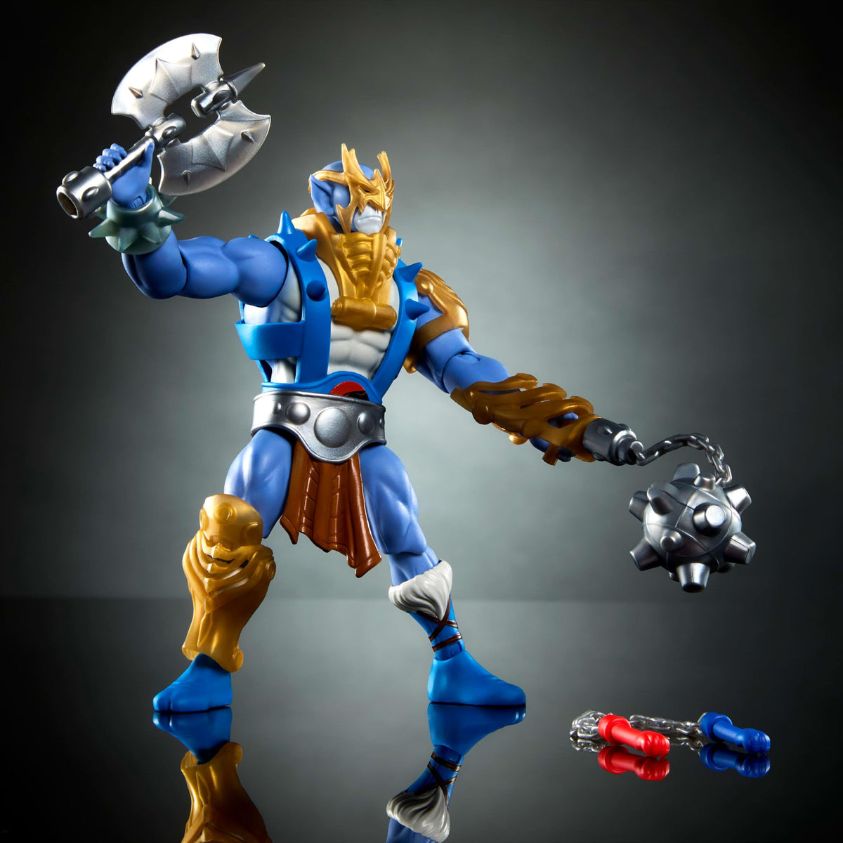 Panthro figure with axe accessory for dramatic battle scenes