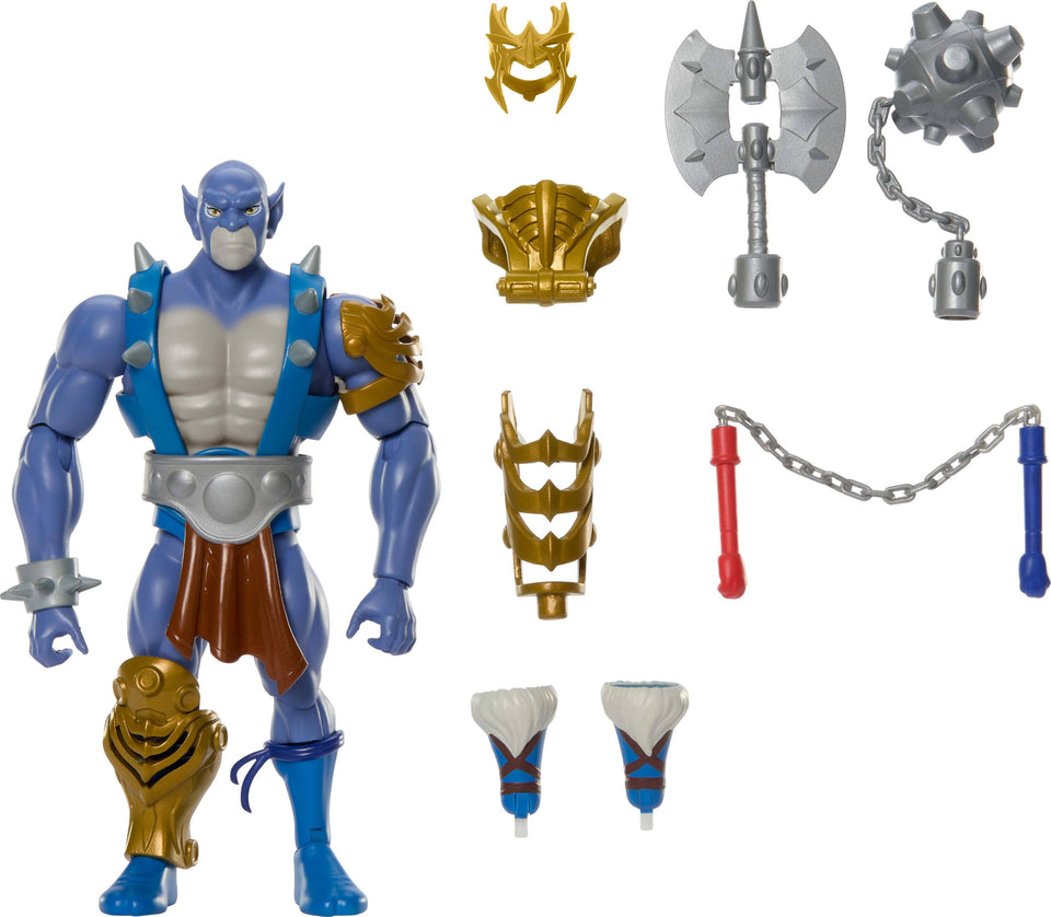 Masters of the Universe Panthro figure with removable armor for customizable display