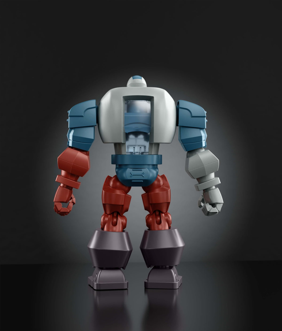 5.5-inch scale Roboto Deluxe pairs with other Origins figures for epic showroom setups.