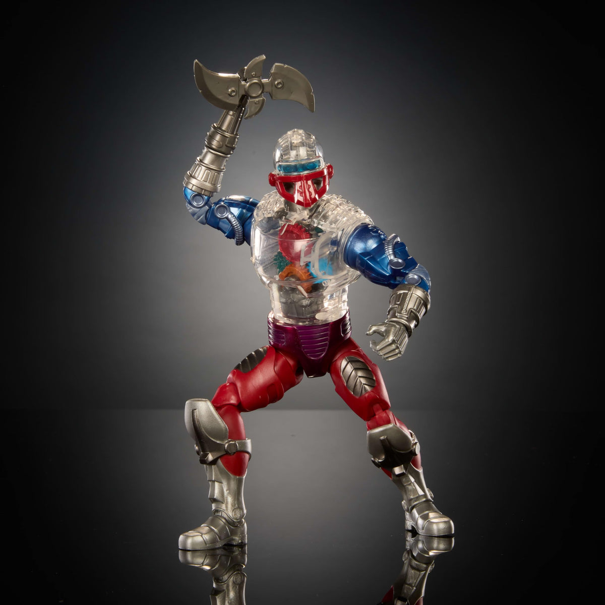 Masters of the Universe Roboto forearm attachments for versatile poses.