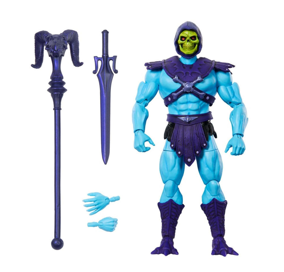 Skeletor Vintage Collection action figure front view for display and collection.