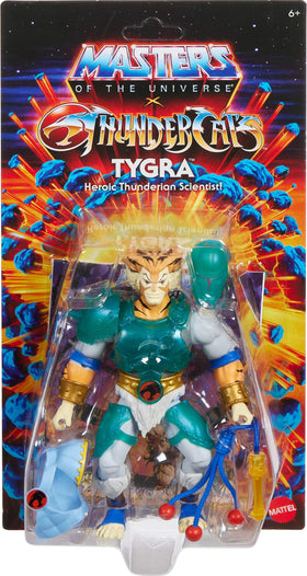 Masters of the Universe Tygra deluxe details and modular parts invite swapping and repeat display