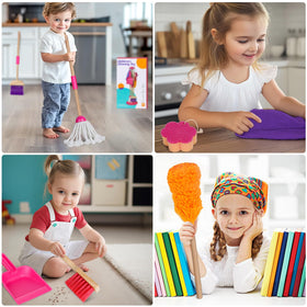 Masthome wooden hanging stand keeps tools organized during play.