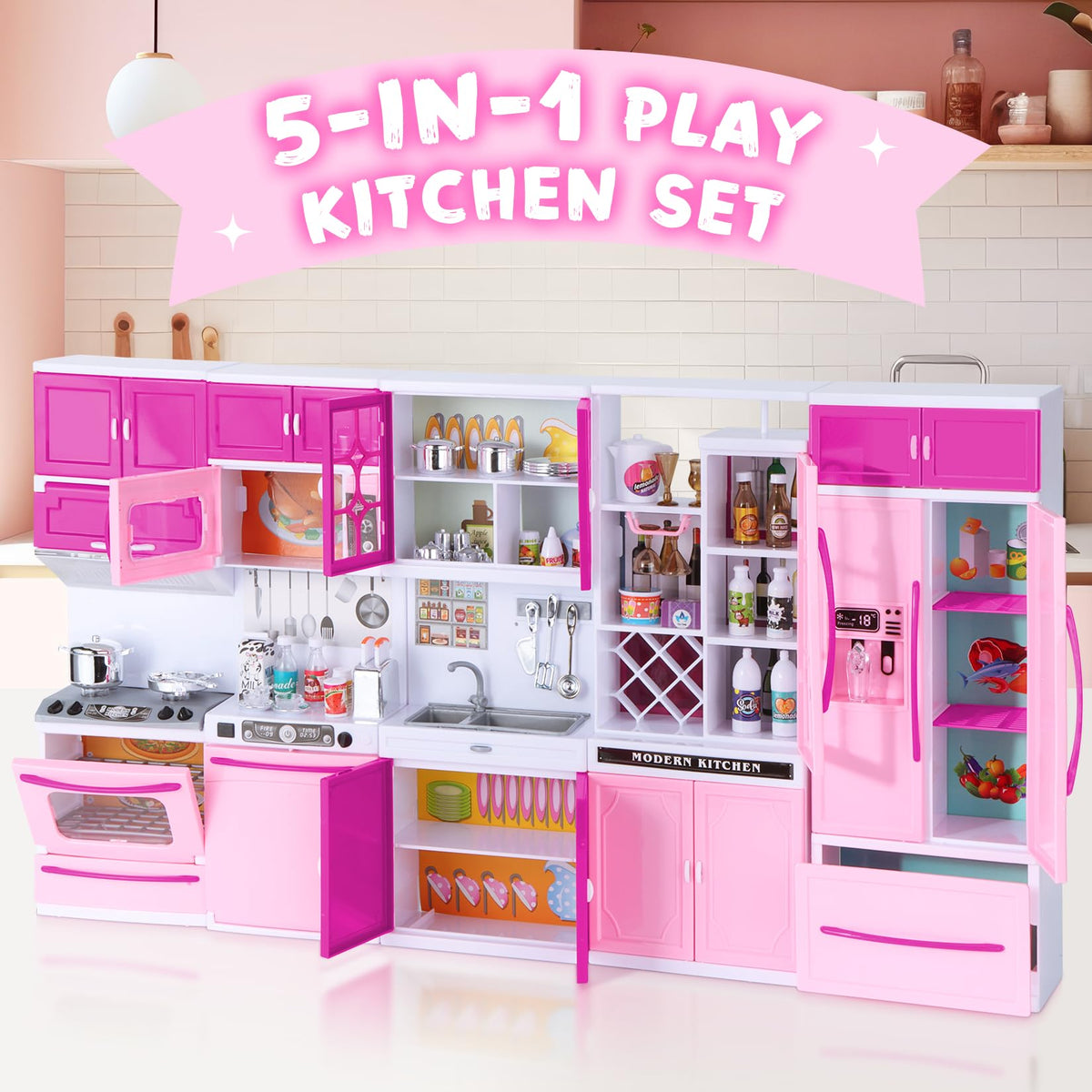 Mastom Kitchen Playset sink with faucet for dishwashing role-play
