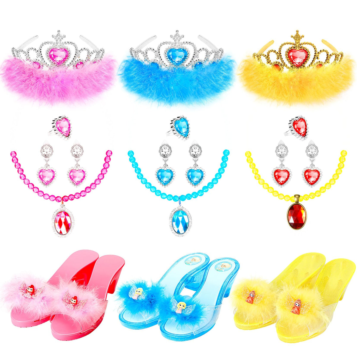 Mastom Princess Dress Up Shoes Set packaging for gifting and pretend play