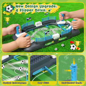 Mastom soccer board game dual launch buttons for quick rallies