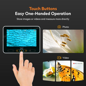 Optical zoom from 0.5x to 4x for detailed micro-observation.