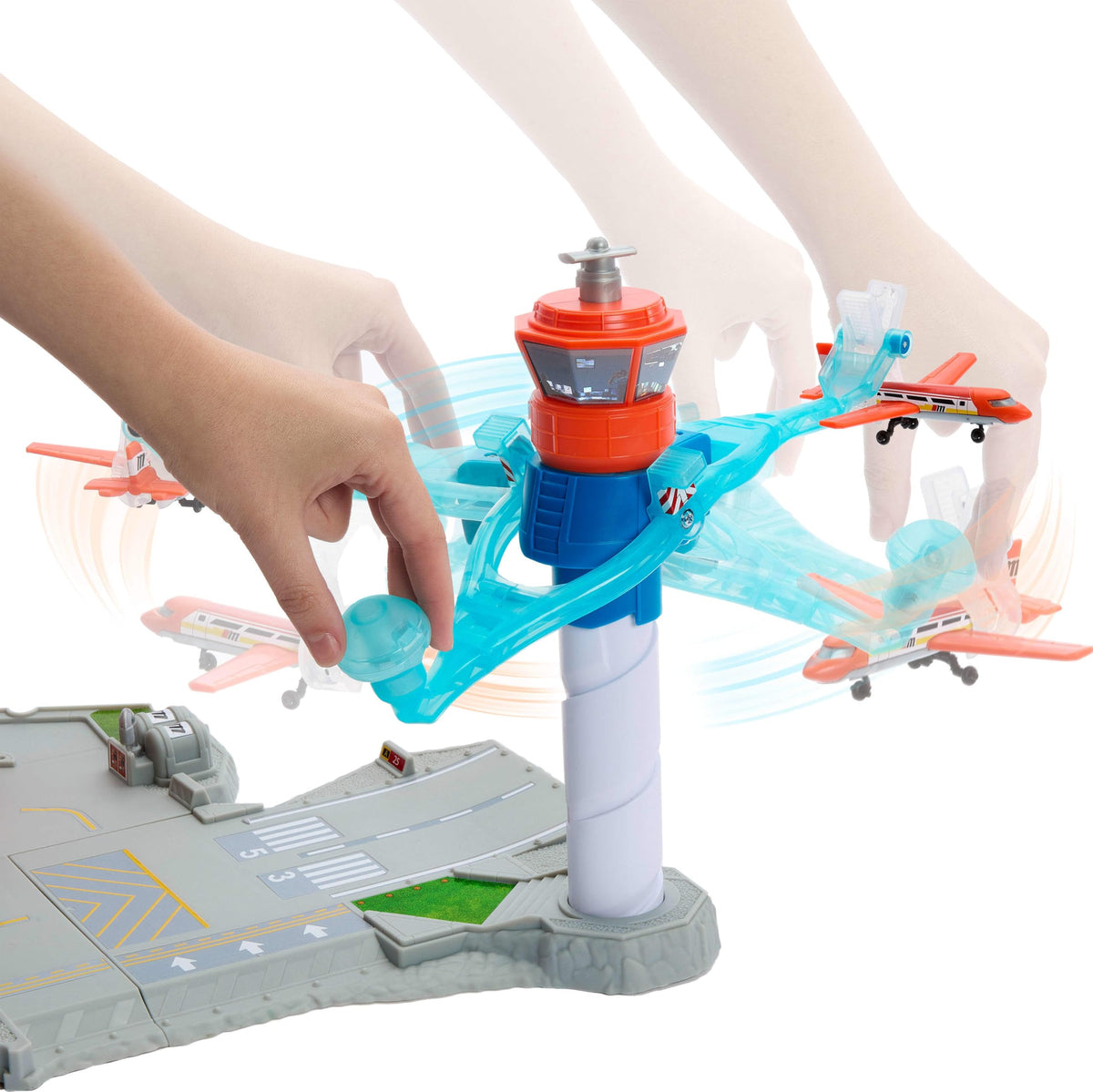 Matchbox Airport Takeoff Adventure Playset – 1:64 Die-Cast Audi e-tron & Plastic Plane, Takeoff & Landing