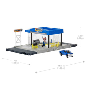 Matchbox Auto Shop connects with other sets for expanded storytelling.