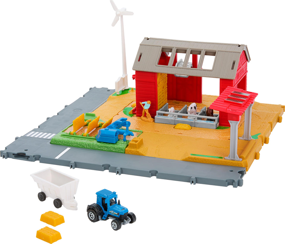 Matchbox Farm Adventure tractor in action for imaginative play.