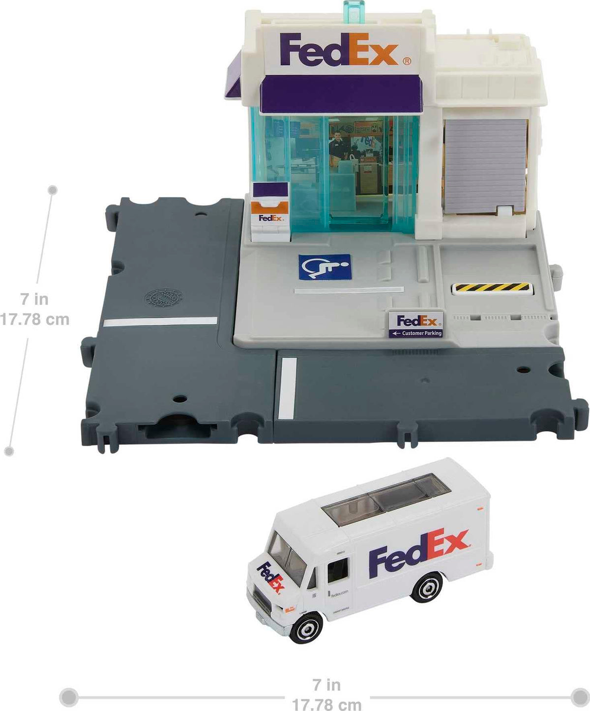 Matchbox FedEx Playset dock and trailer in action-packed playtime