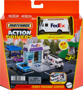 Matchbox FedEx Playset compact storage and easy setup for playrooms