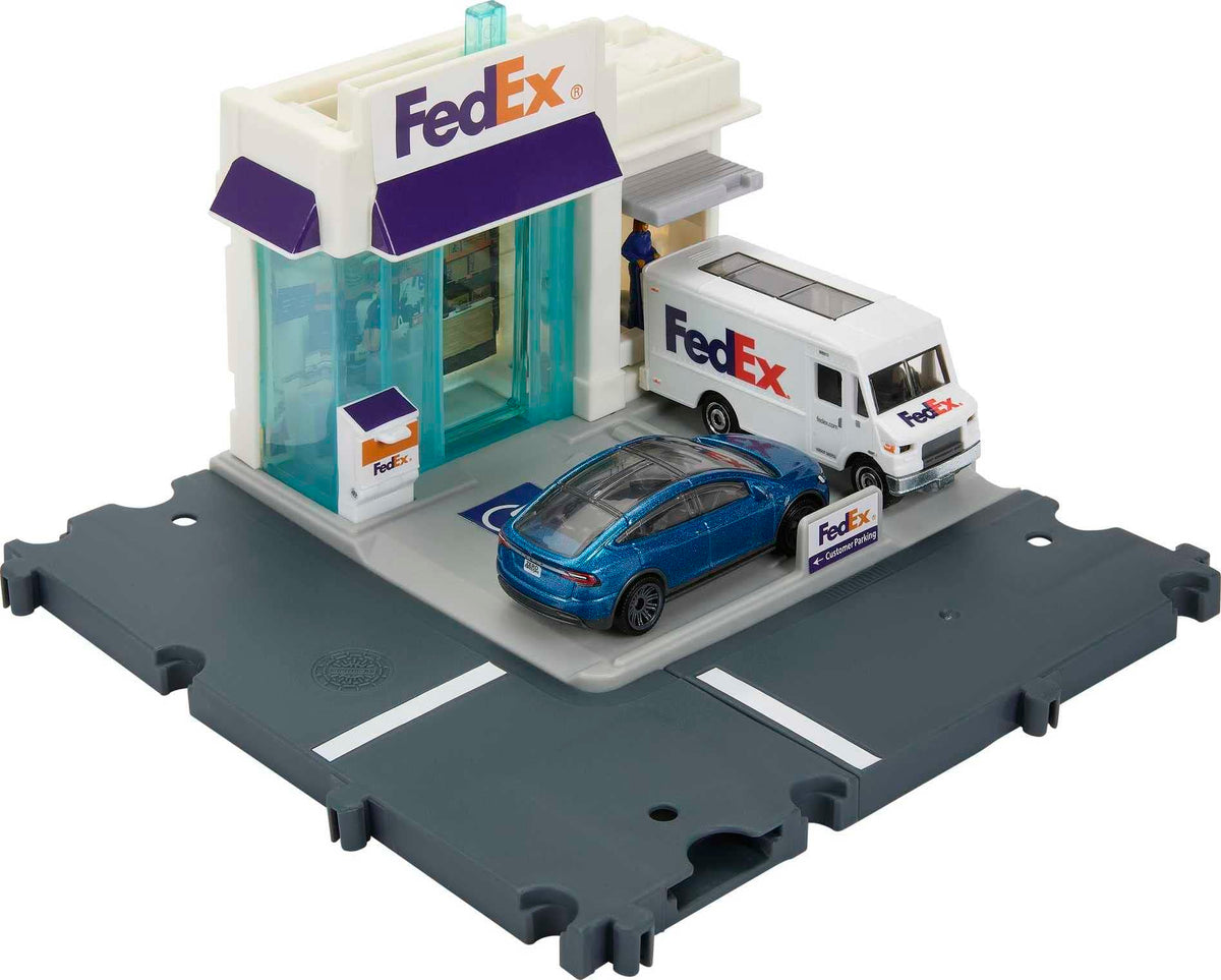 Matchbox FedEx Playset vibrant colors spark dynamic play scenarios