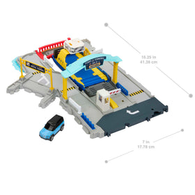 Matchbox HMH29 detachable-wheeled-ferry ready for portable vehicle transport.