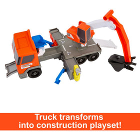 Matchbox rock drill activates to simulate digging action