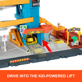 Matchbox Transportation Center 164-scale taxi ready for pickup.