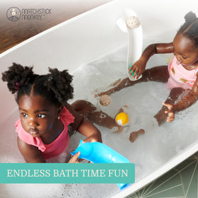 Matchstick Monkey easy-to-clean surface simplifies post-bath maintenance.