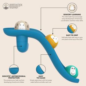 Matchstick Monkey water play set clarifies attention with bright colors and motion.