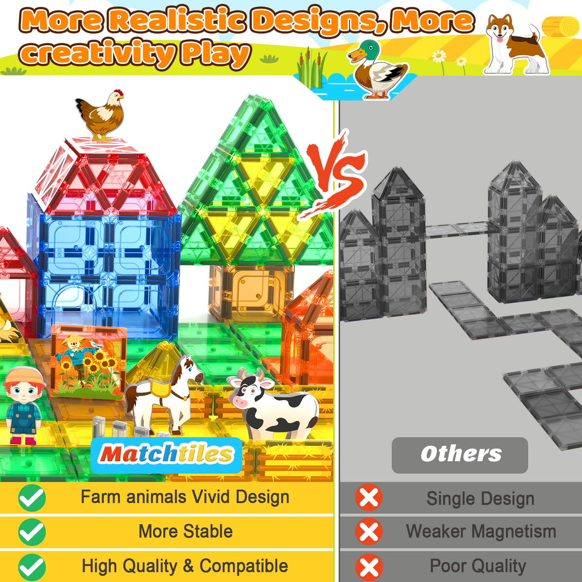 Matchtiles immersive farm storytelling invites kids to role-play and build narratives.